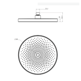 Linkware Gabe 260mm Shower Rose - Chrome